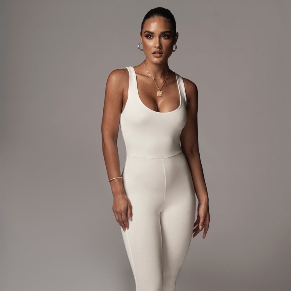 Jluxbasix ivory Yania jump suit